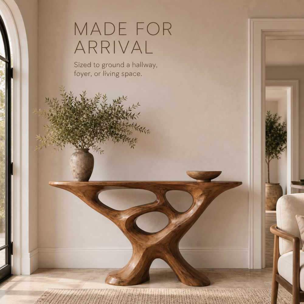 Soren Rounded Wood Console Table - Design 593 - product image 04