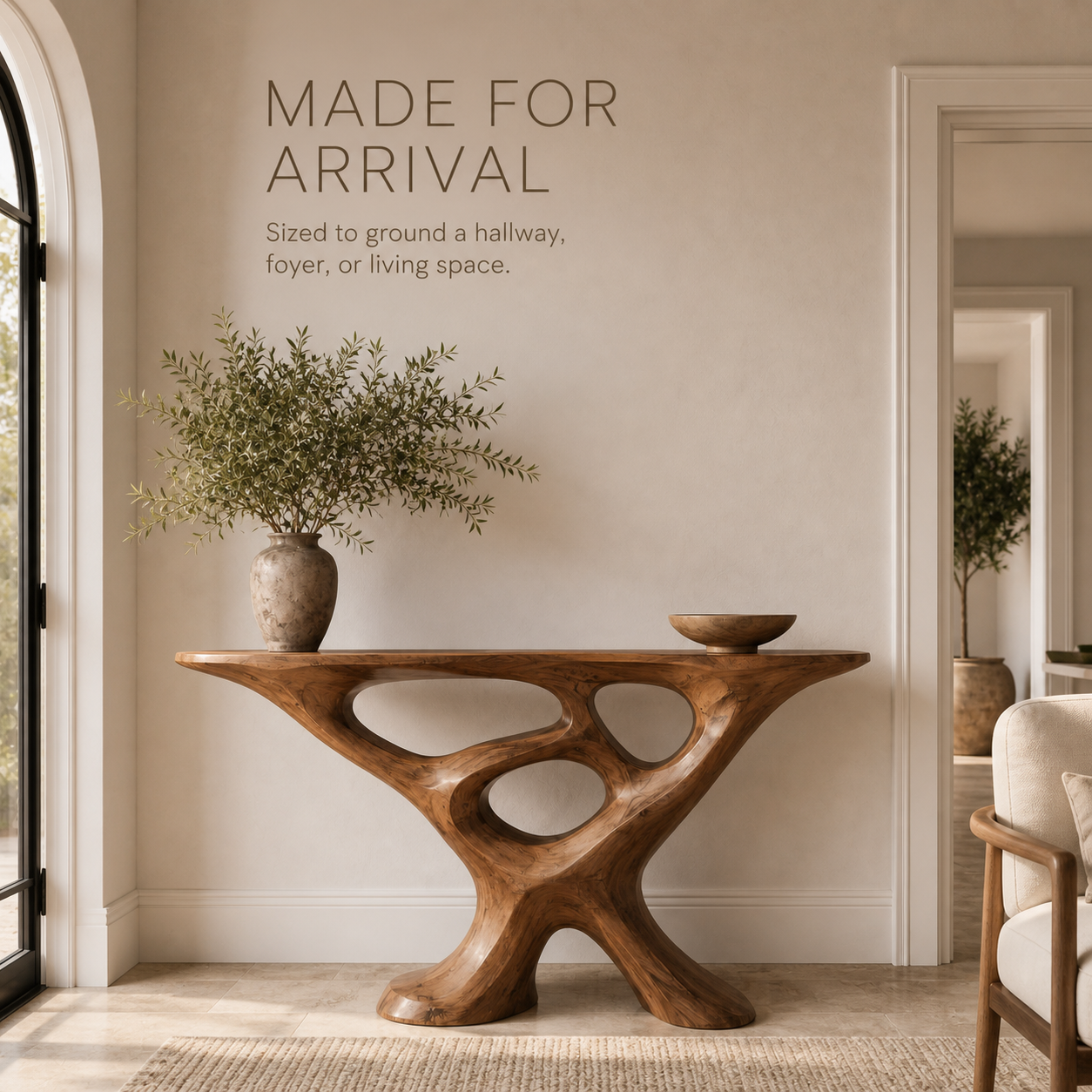 Soren Rounded Wood Console Table - Design 593 - product image 04
