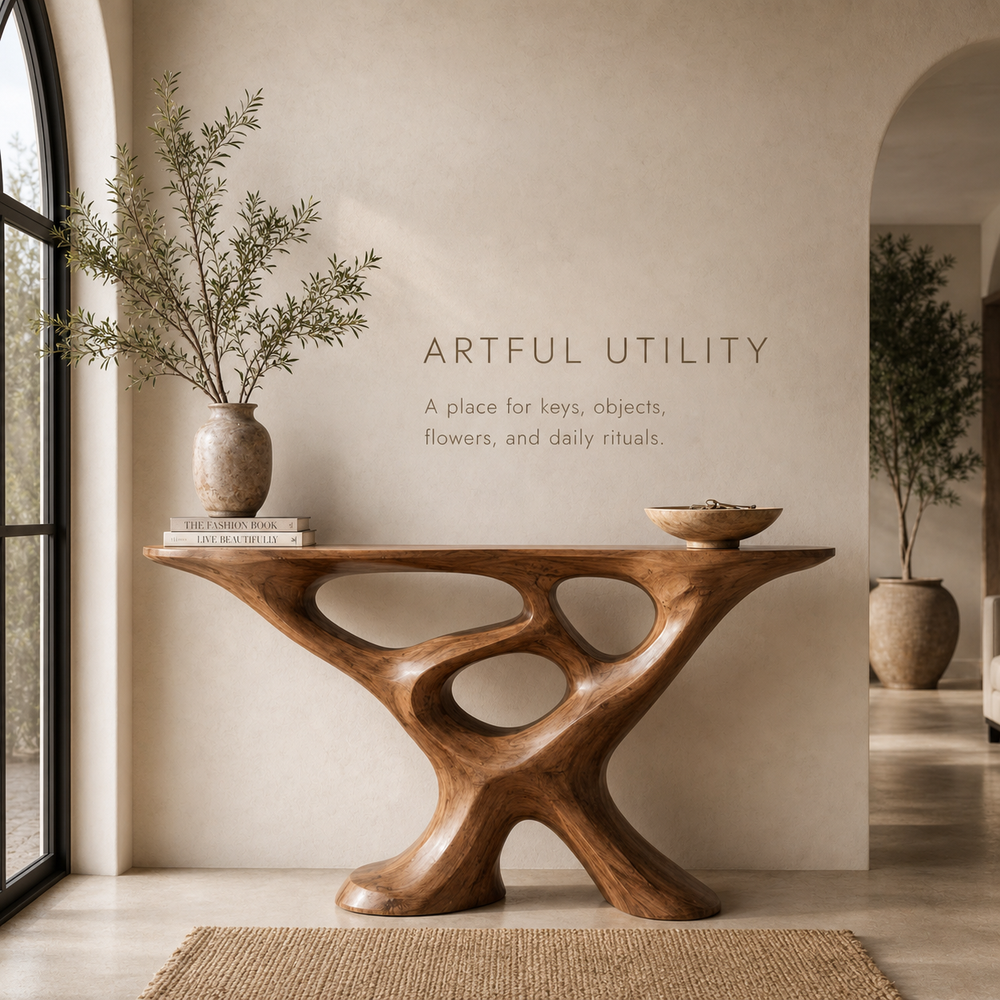 Soren Rounded Wood Console Table - Design 593 - product image 07