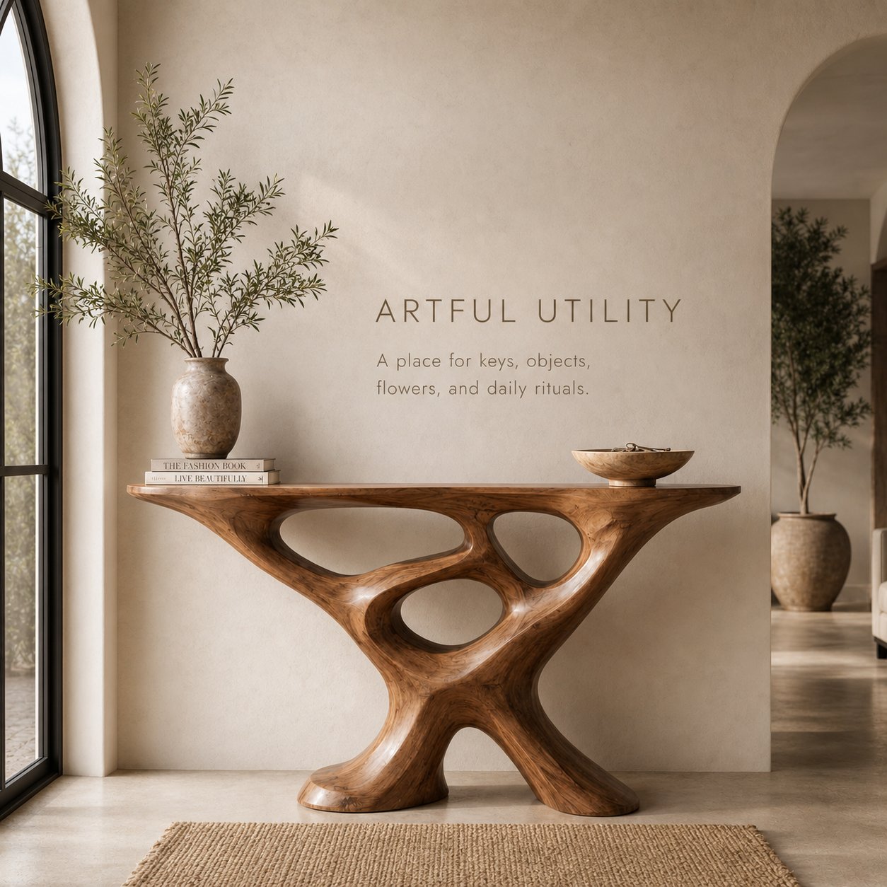 Soren Rounded Wood Console Table - Design 593 - product image 07