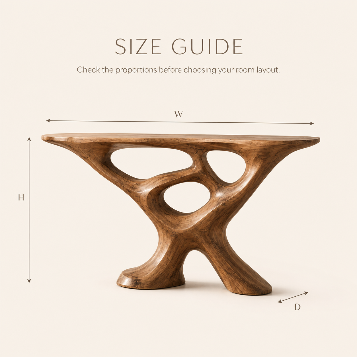 Soren Rounded Wood Console Table - Design 593 - product image 08