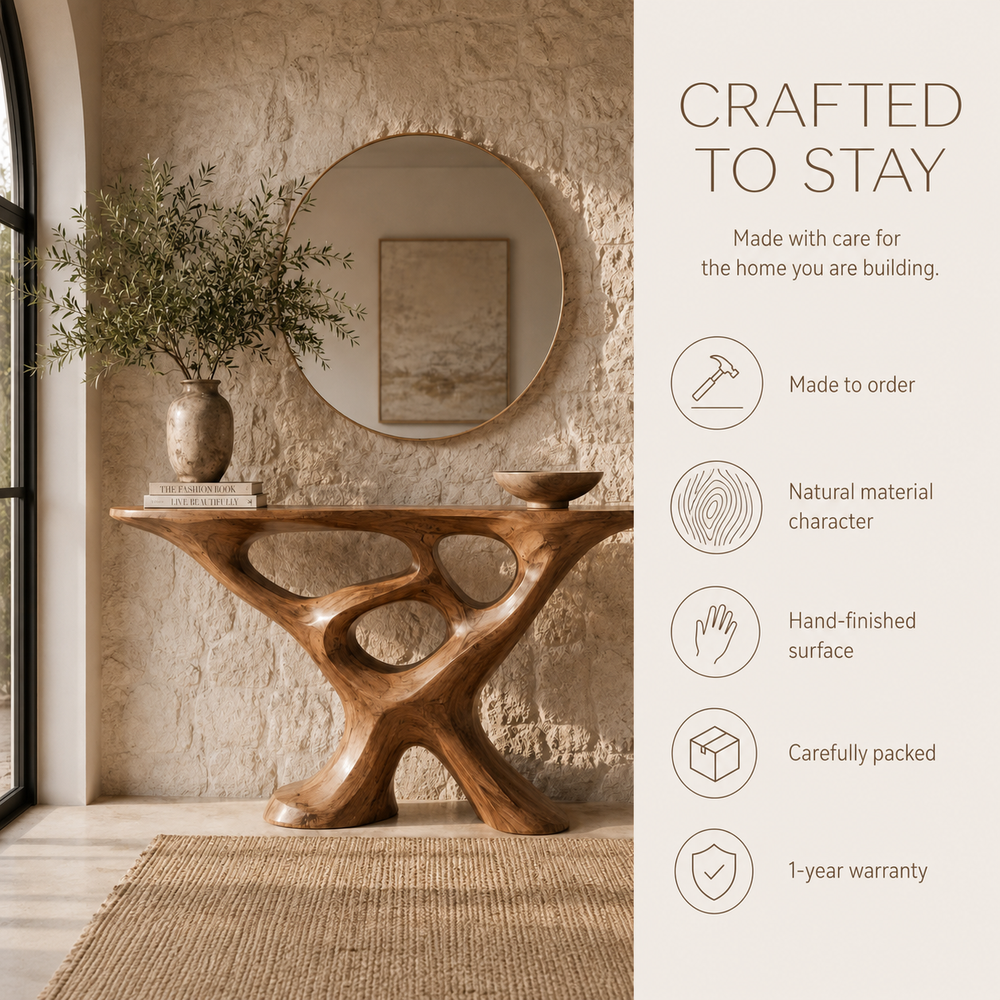 Soren Rounded Wood Console Table - Design 593 - product image 09