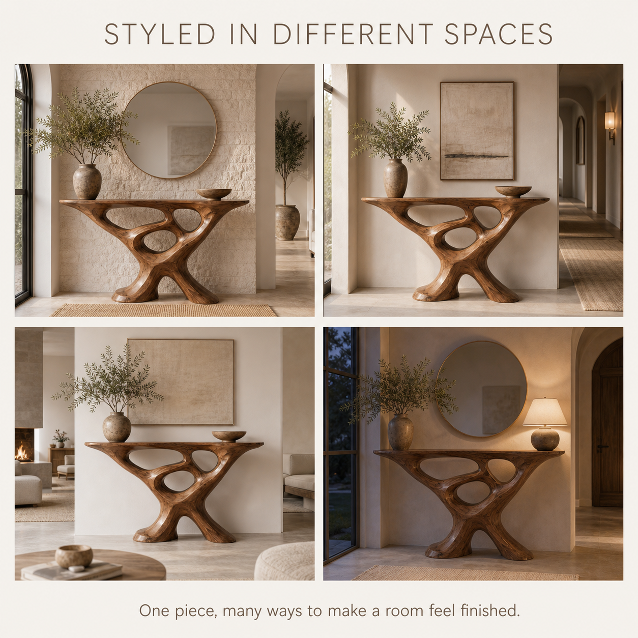 Soren Rounded Wood Console Table - Design 593 - product image 10