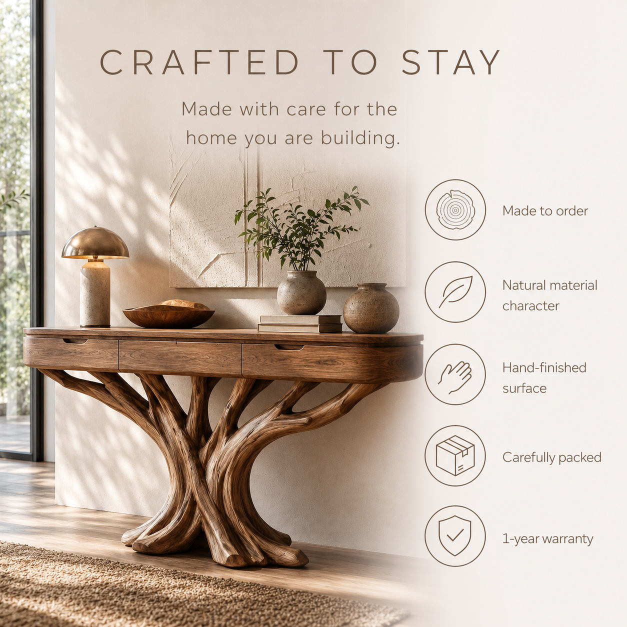 Veyra Soft Curve Console Table - Design 595 - product image 09