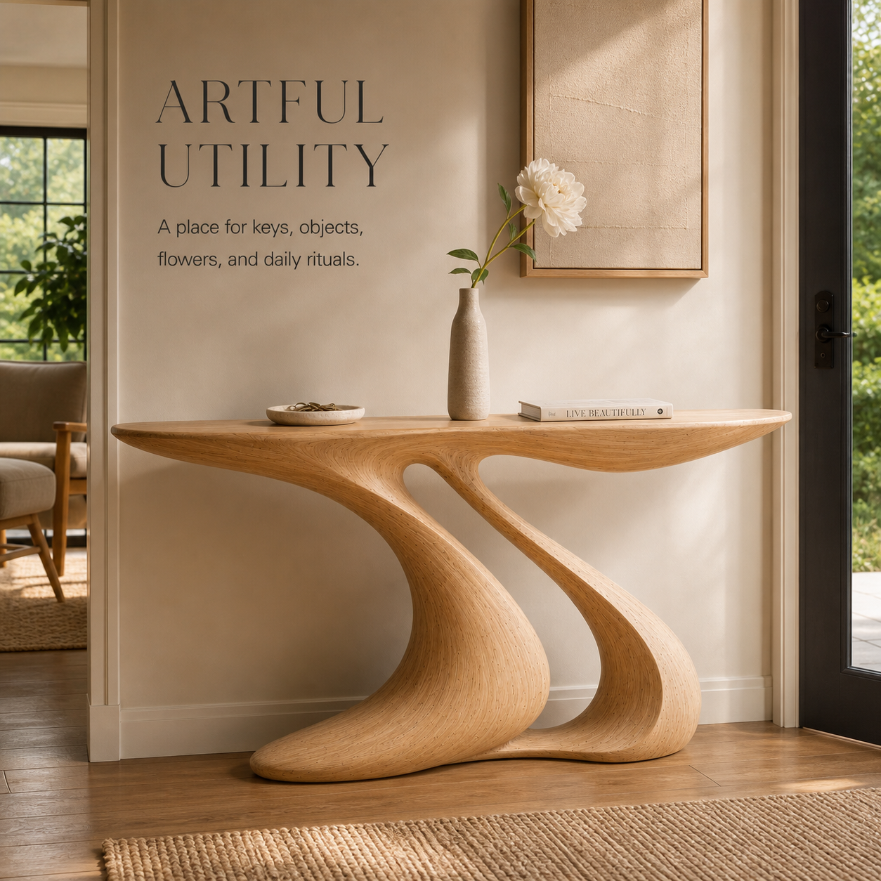 Brielle Sculpted Hall Console Table - Design 599 - product image 07