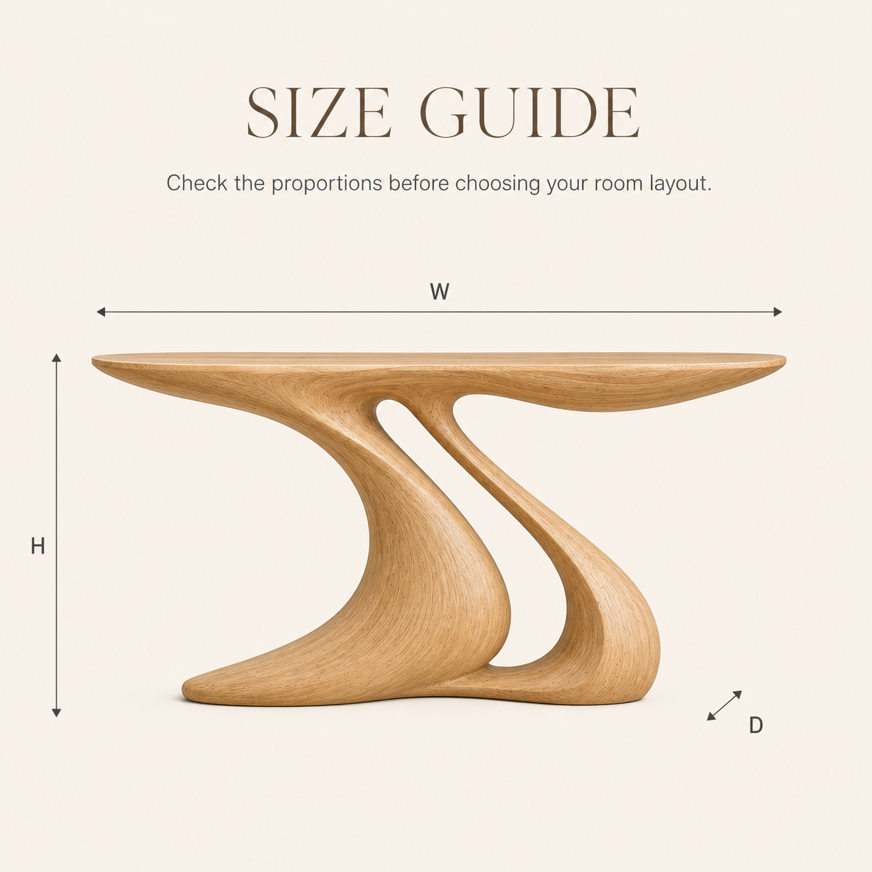 Brielle Sculpted Hall Console Table - Design 599 - product image 08