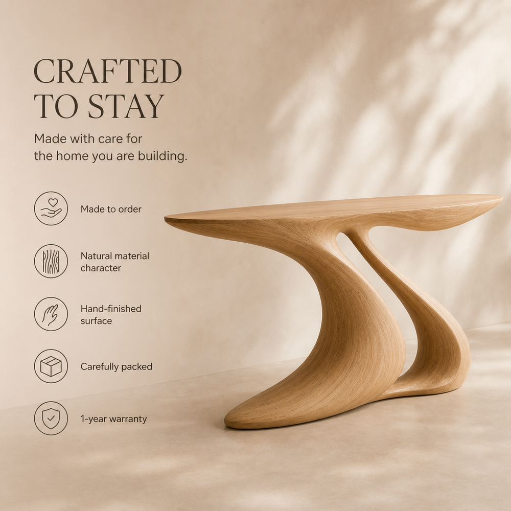 Brielle Sculpted Hall Console Table - Design 599 - product image 09