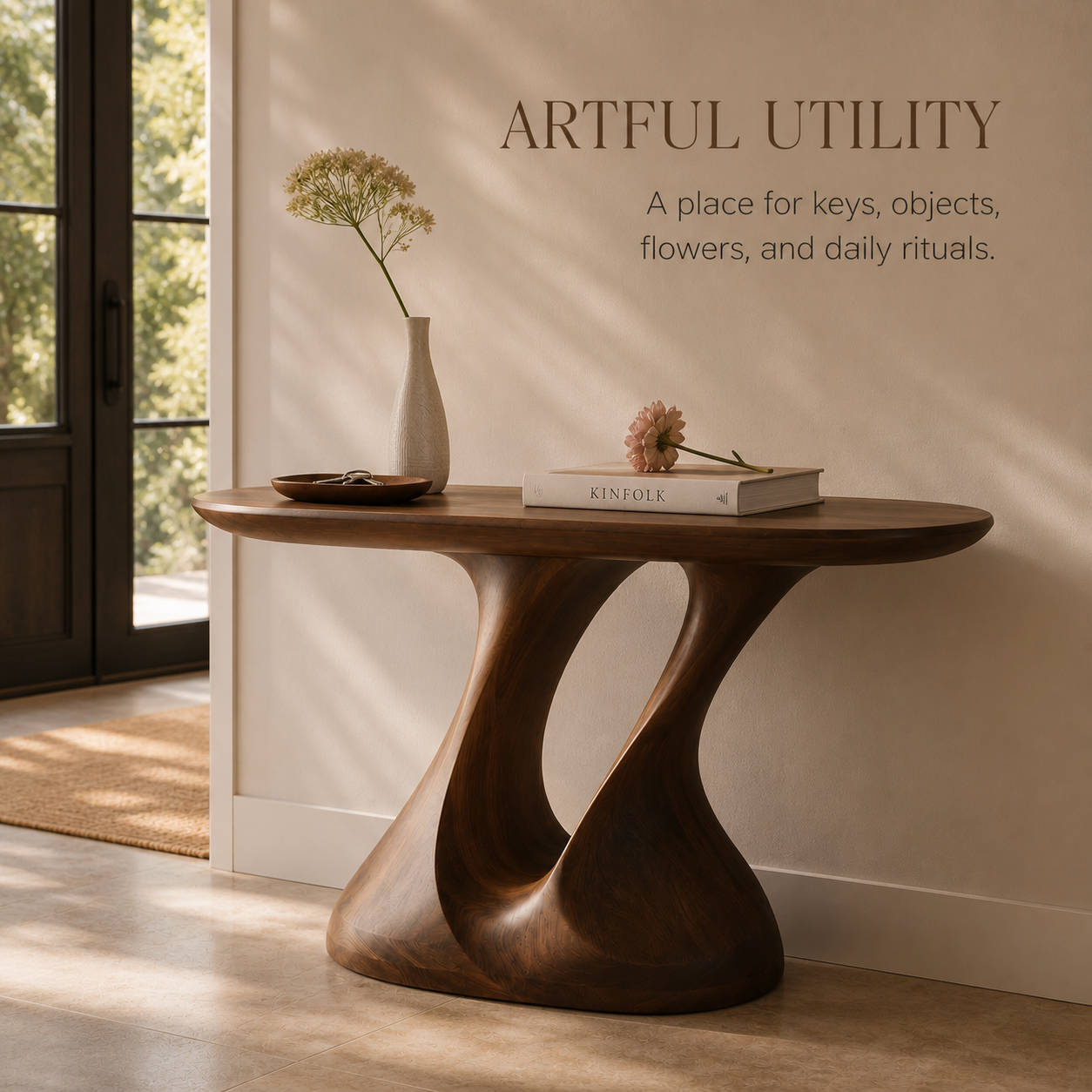 Selene Rounded Foyer Console Table - Design 601 - product image 07