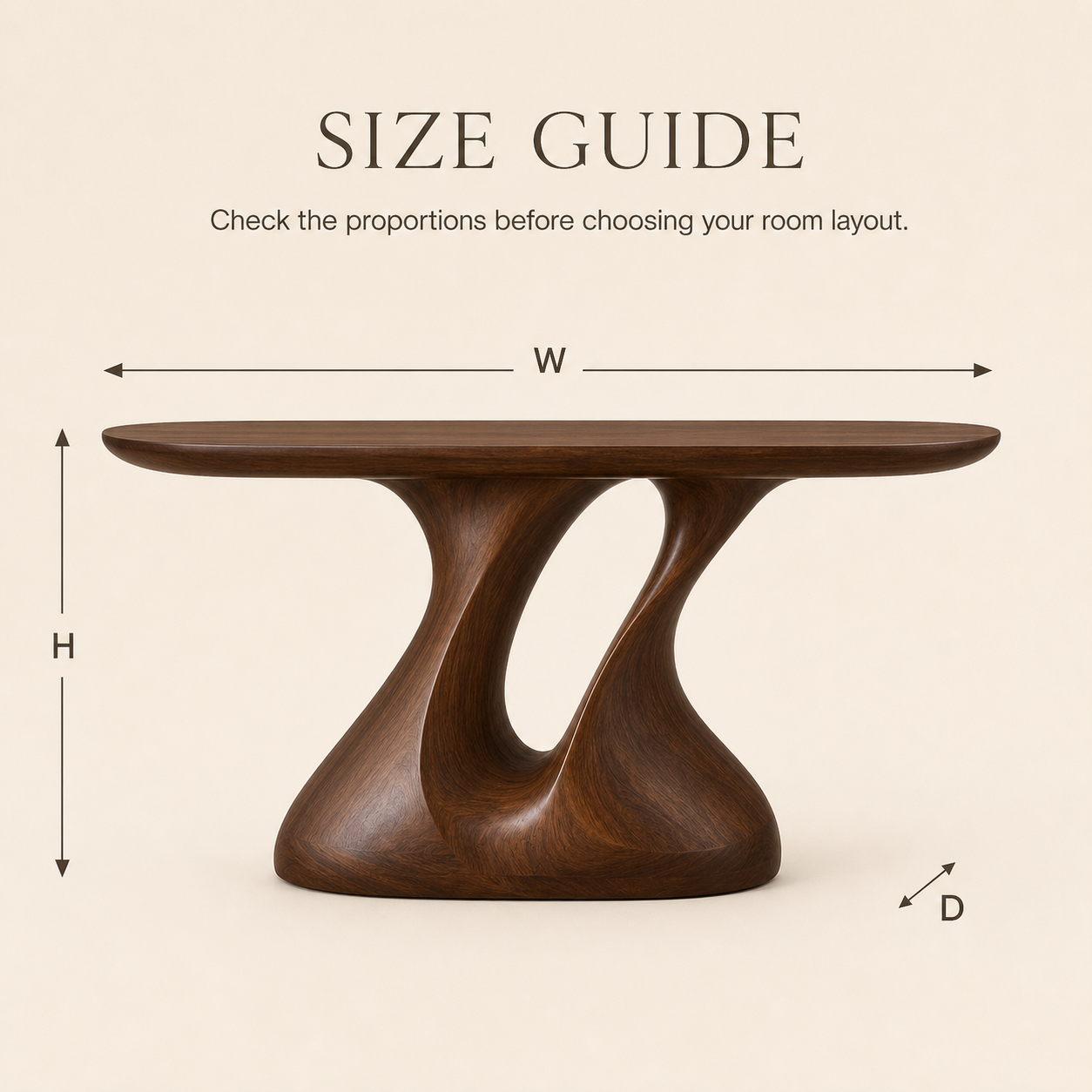 Selene Rounded Foyer Console Table - Design 601 - product image 08