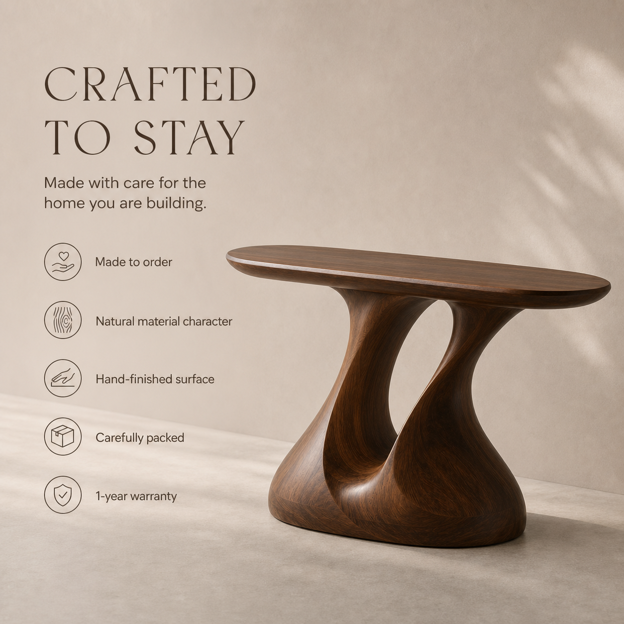 Selene Rounded Foyer Console Table - Design 601 - product image 09