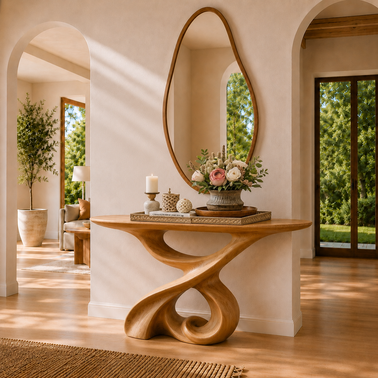 Vale Sculptural Entry Console Table - Design 605 - main view
