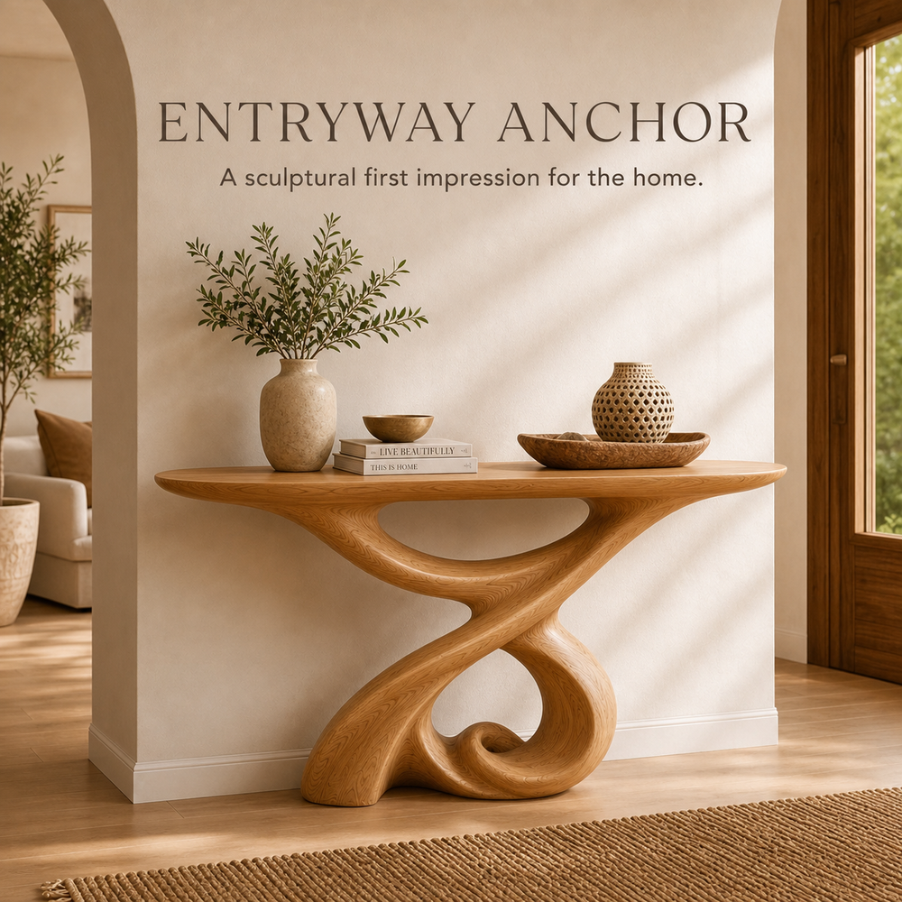 Vale Sculptural Entry Console Table - Design 605 - product image 02
