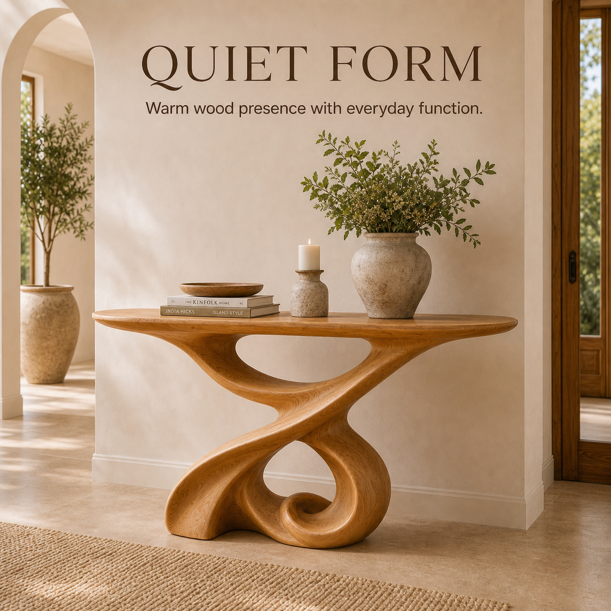 Vale Sculptural Entry Console Table - Design 605 - product image 03