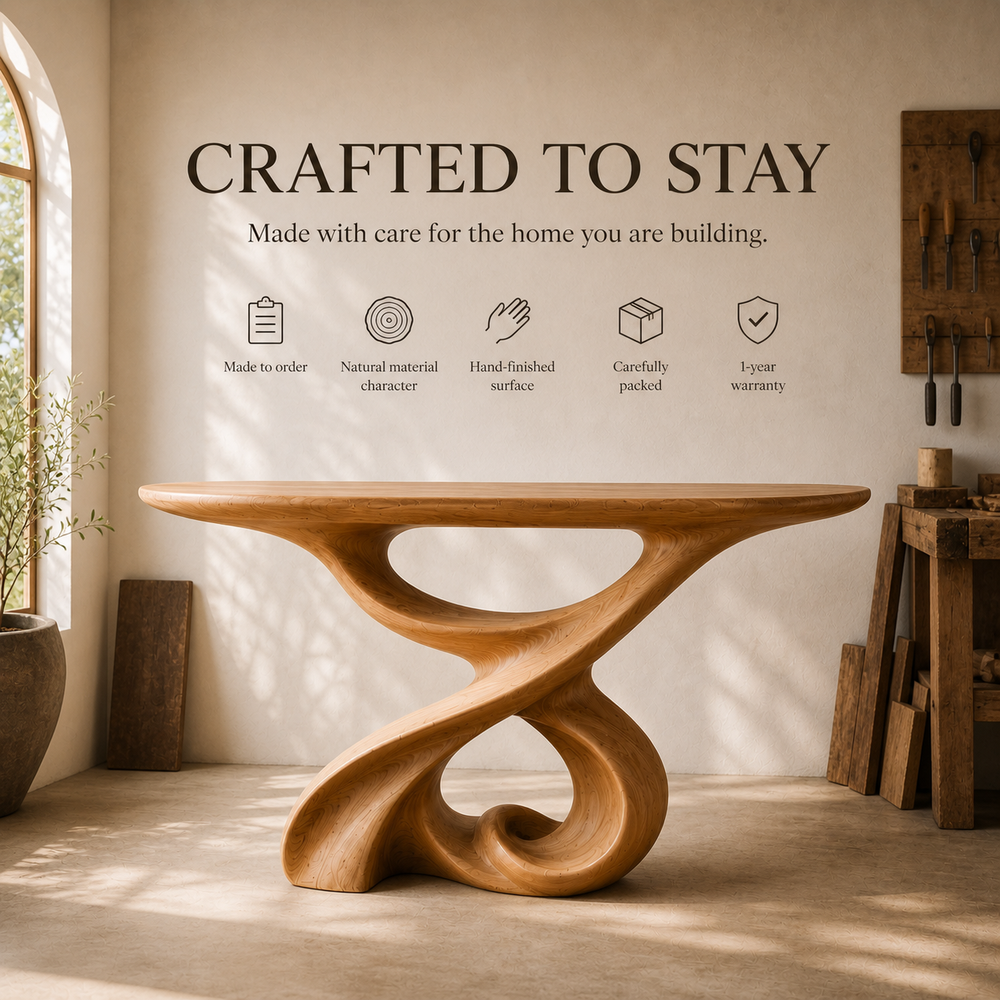 Vale Sculptural Entry Console Table - Design 605 - product image 09