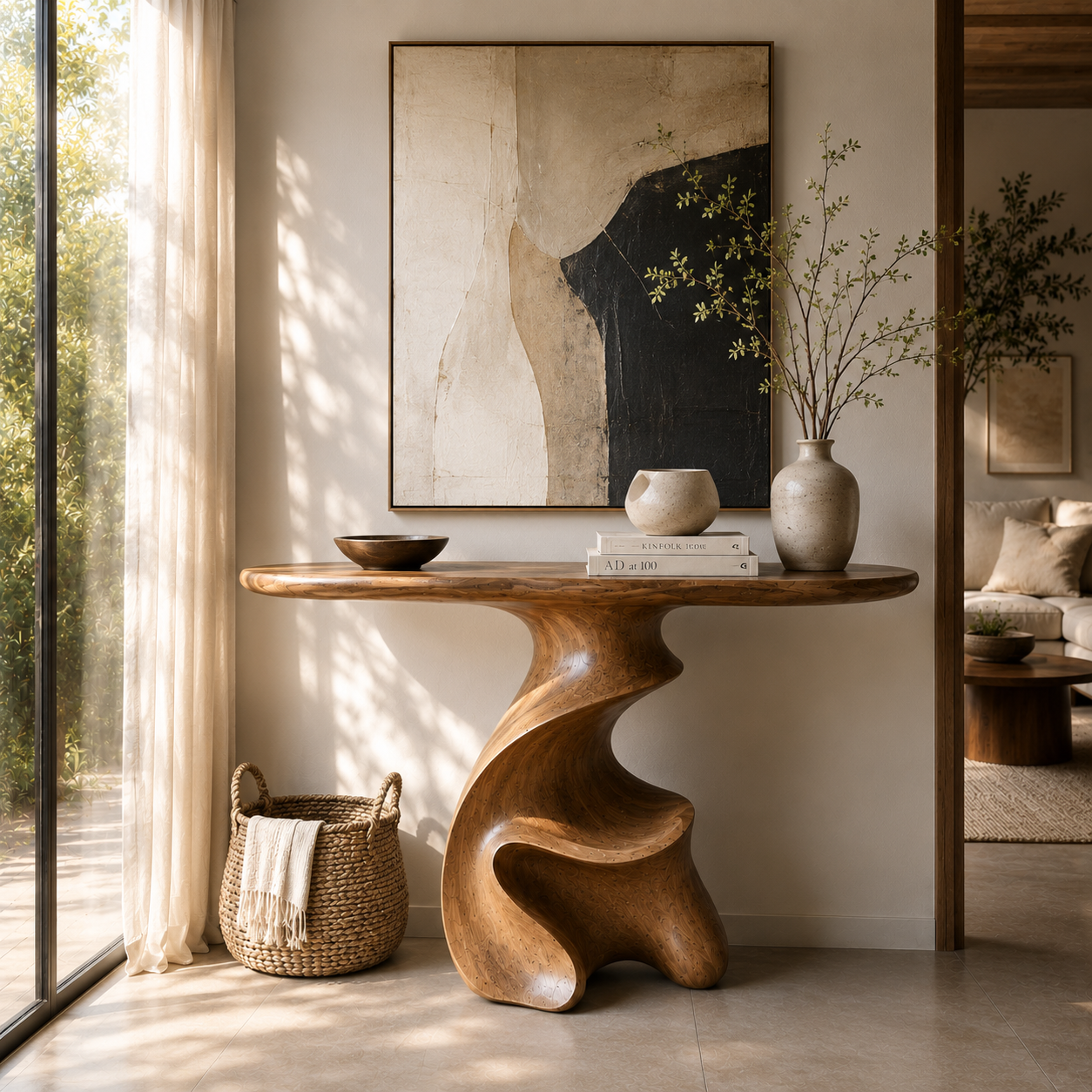 Celine Warm Modern Console Table - Design 607 - main view