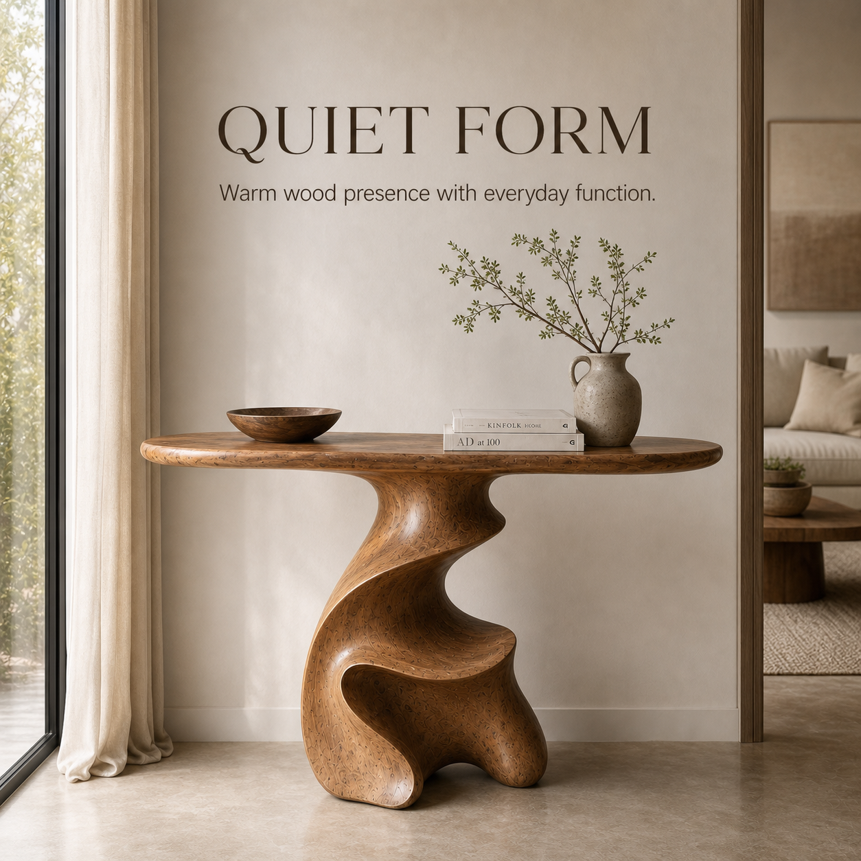 Celine Warm Modern Console Table - Design 607 - product image 03