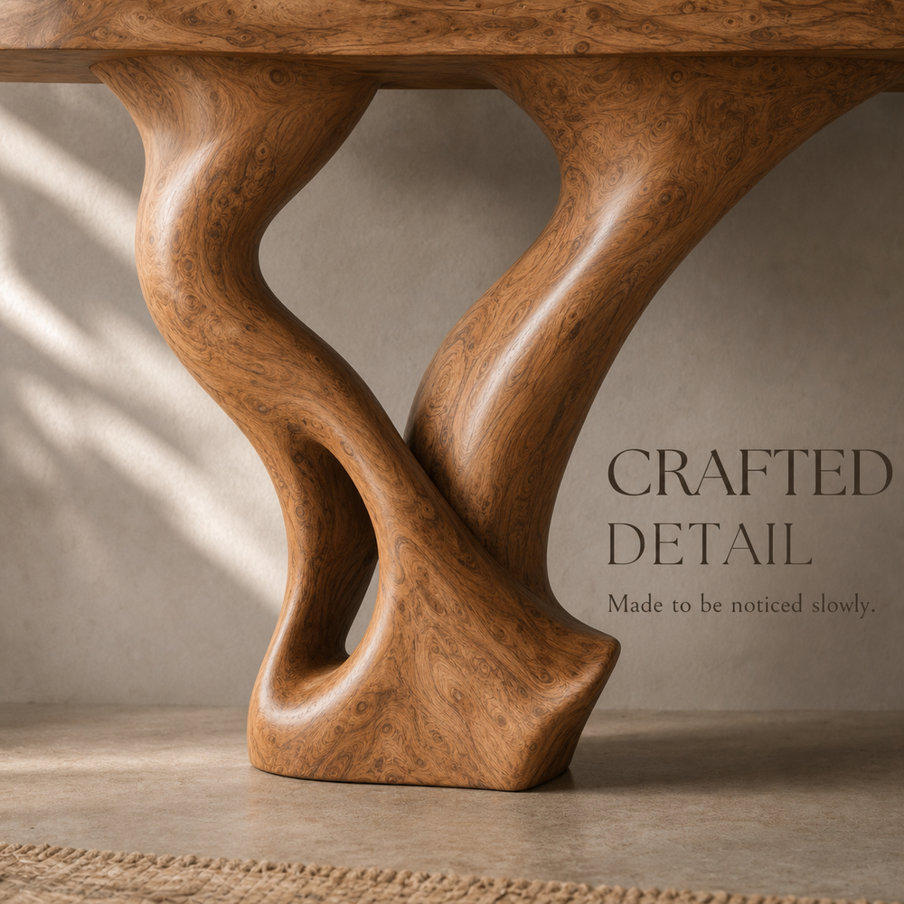 Alden Curved Wood Console Table - Design 608 - product image 06