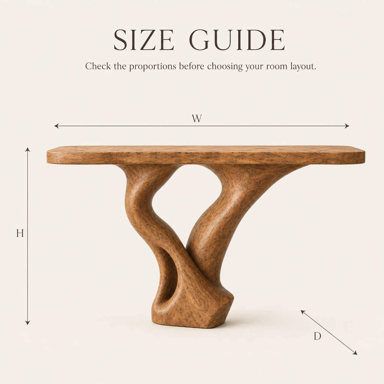 Alden Curved Wood Console Table - Design 608 - product image 08