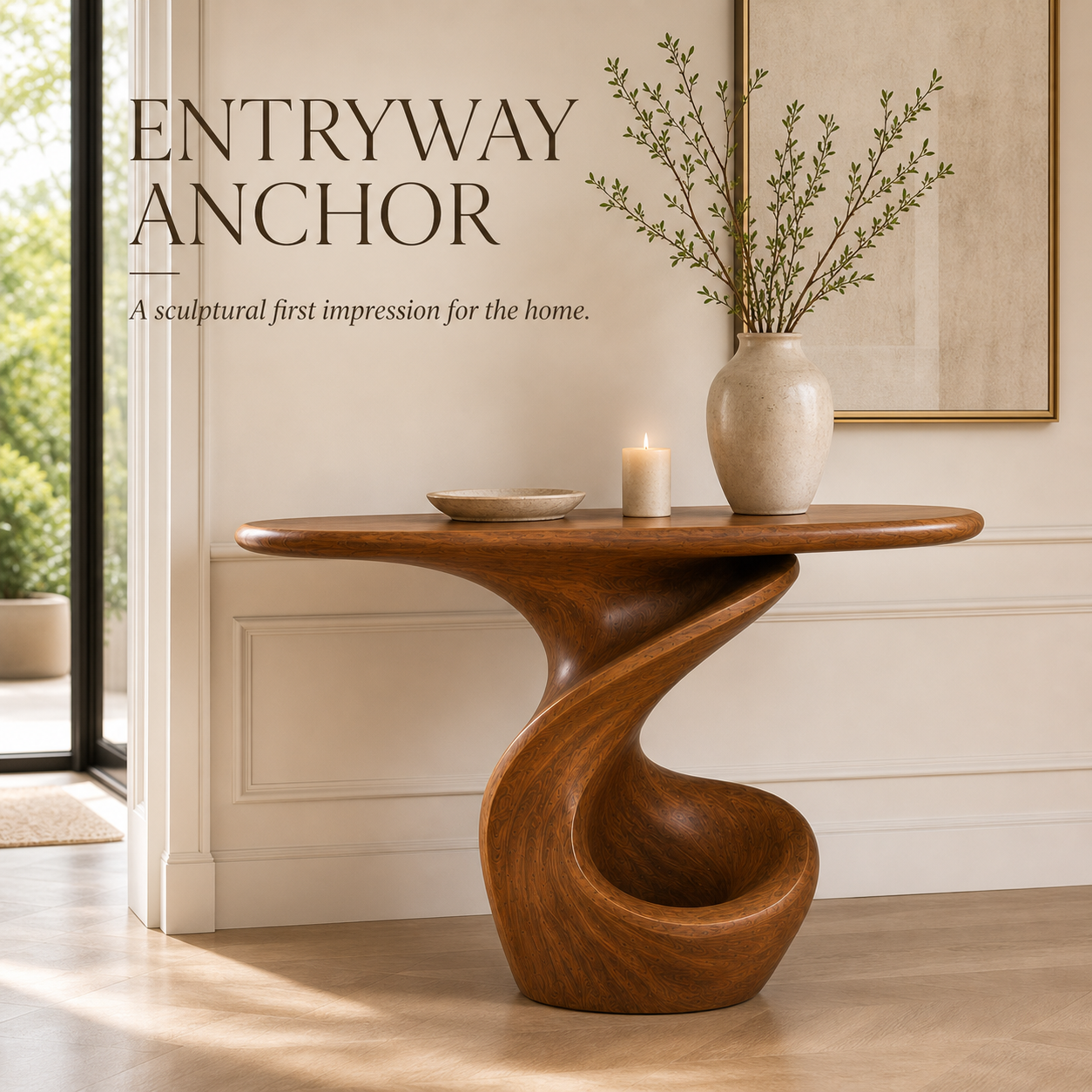 Brisa Curved Wood Console Table - Design 612 - product image 02