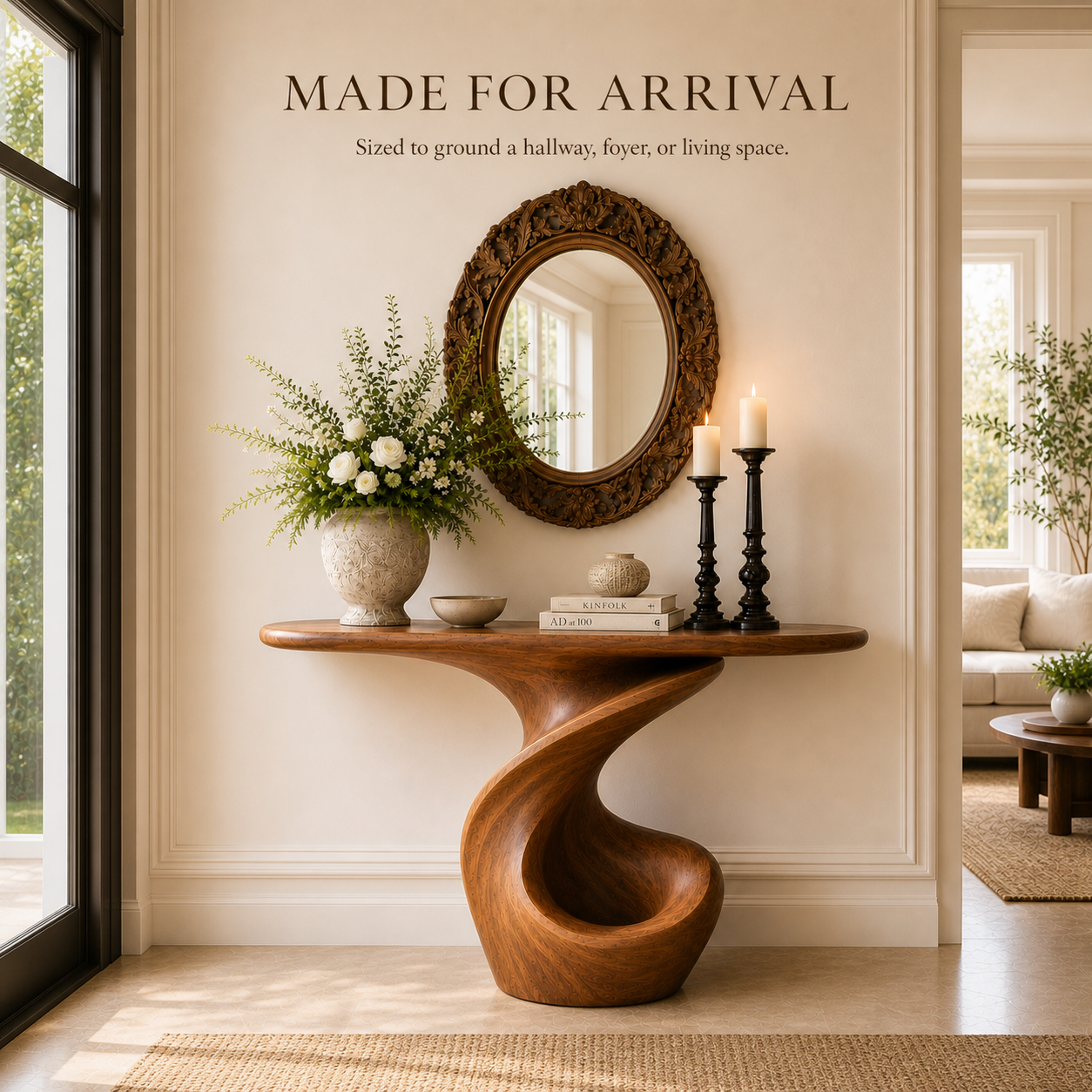 Brisa Curved Wood Console Table - Design 612 - product image 04