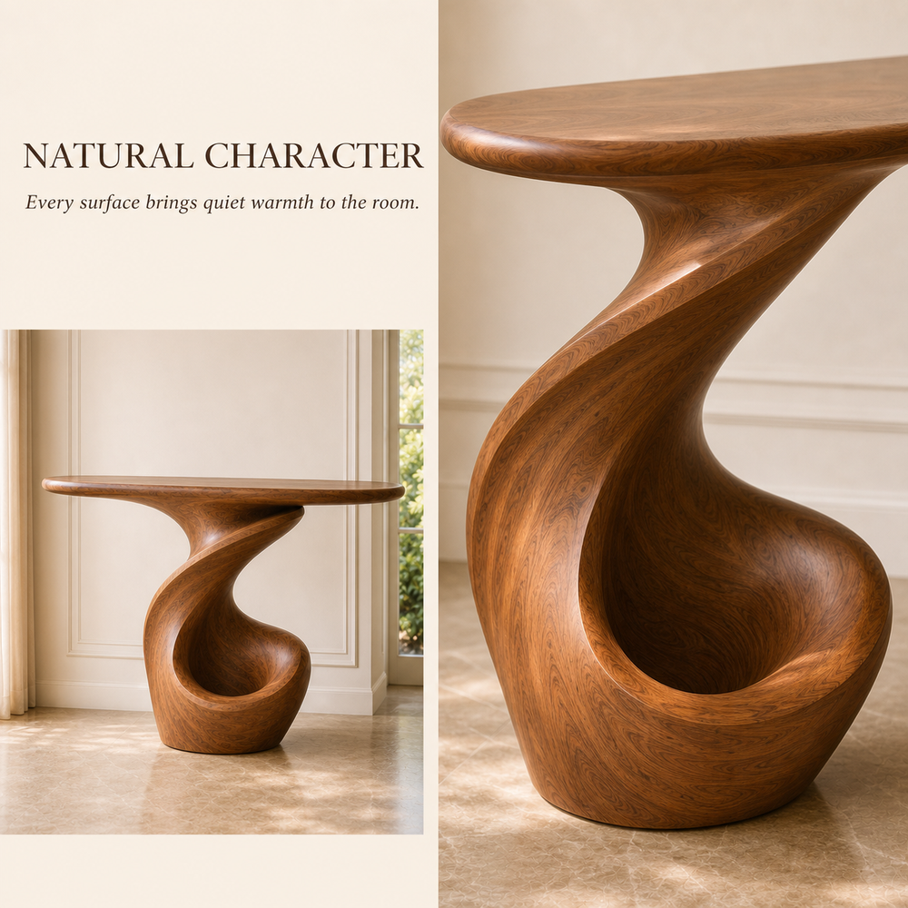 Brisa Curved Wood Console Table - Design 612 - product image 05