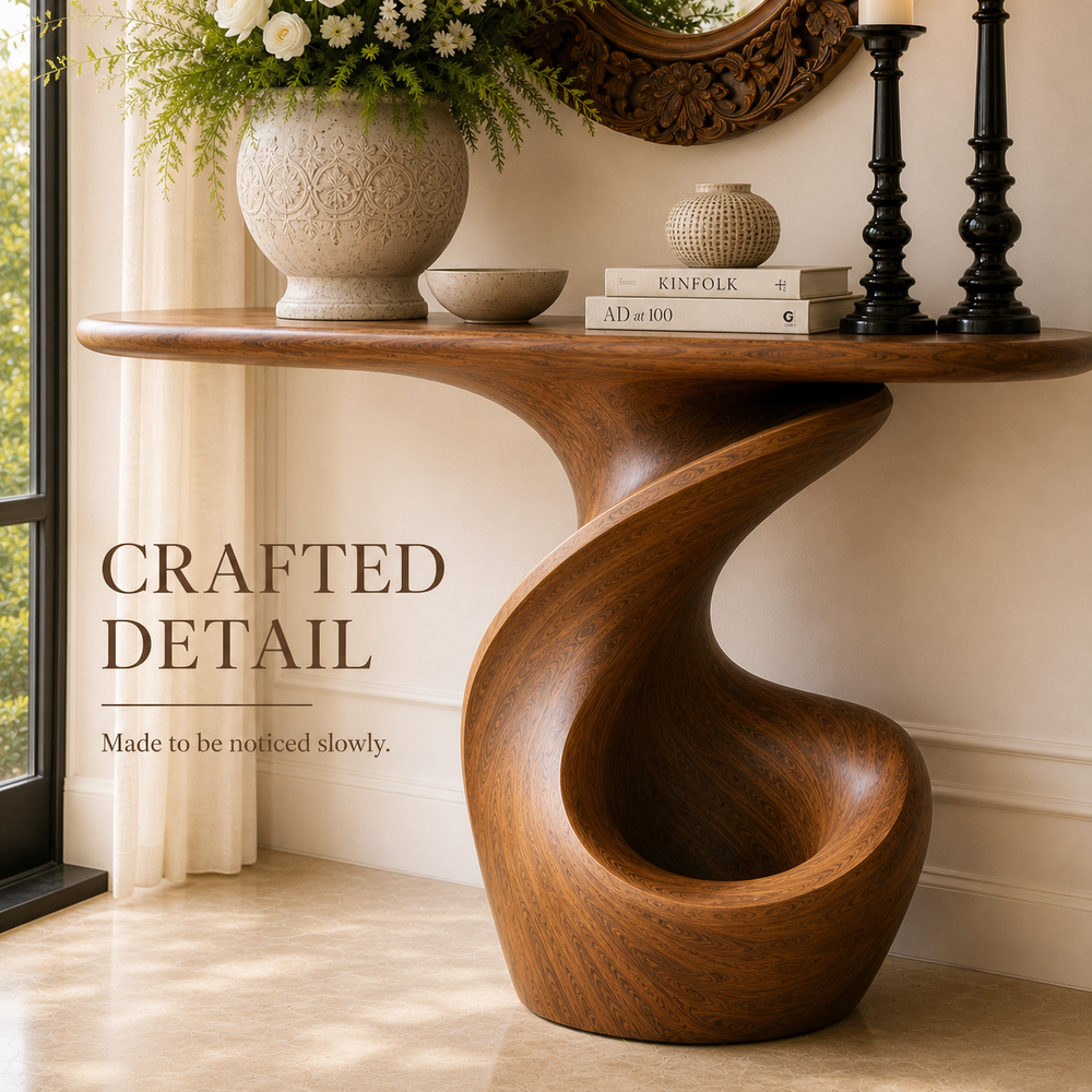 Brisa Curved Wood Console Table - Design 612 - product image 06