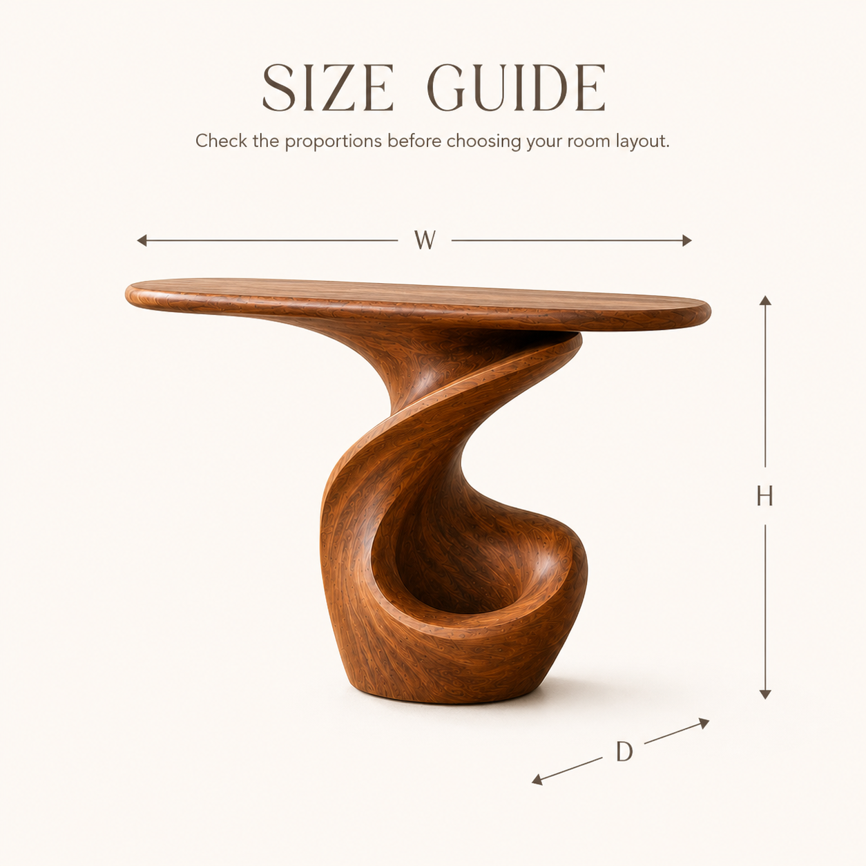 Brisa Curved Wood Console Table - Design 612 - product image 08