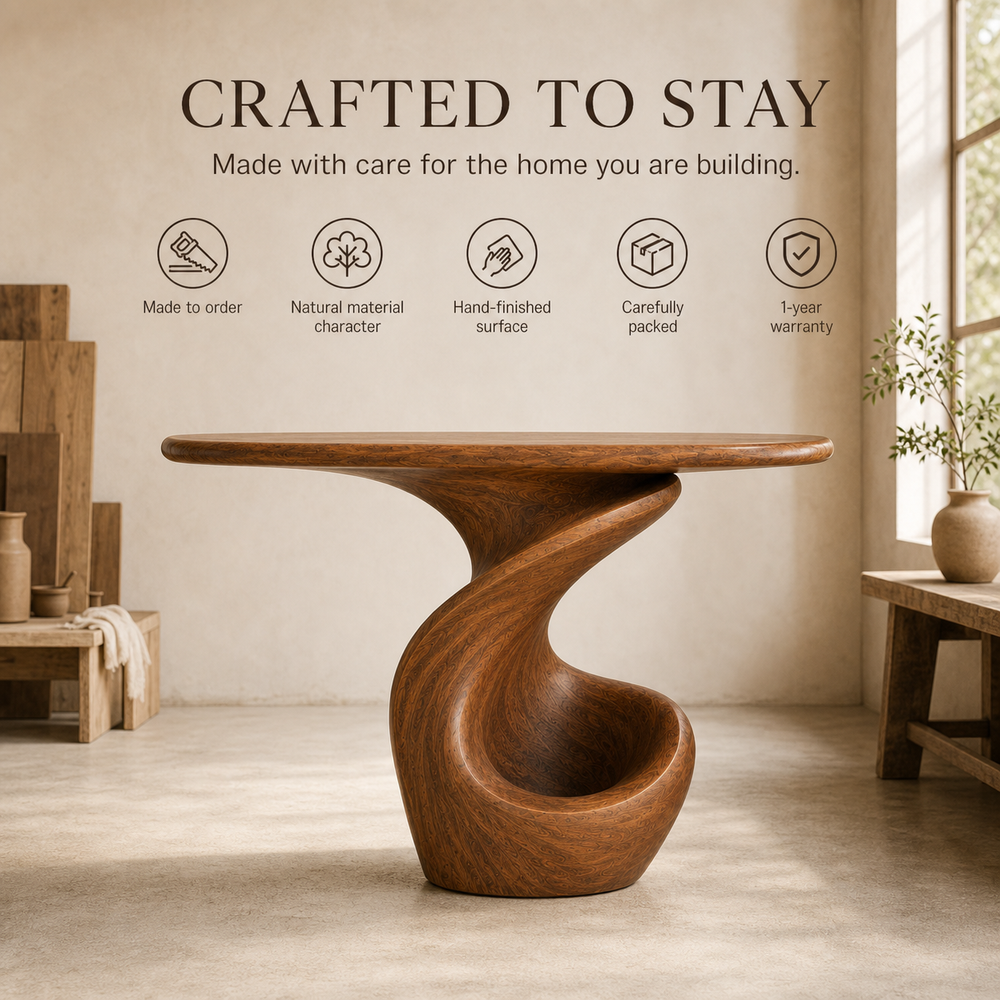 Brisa Curved Wood Console Table - Design 612 - product image 09