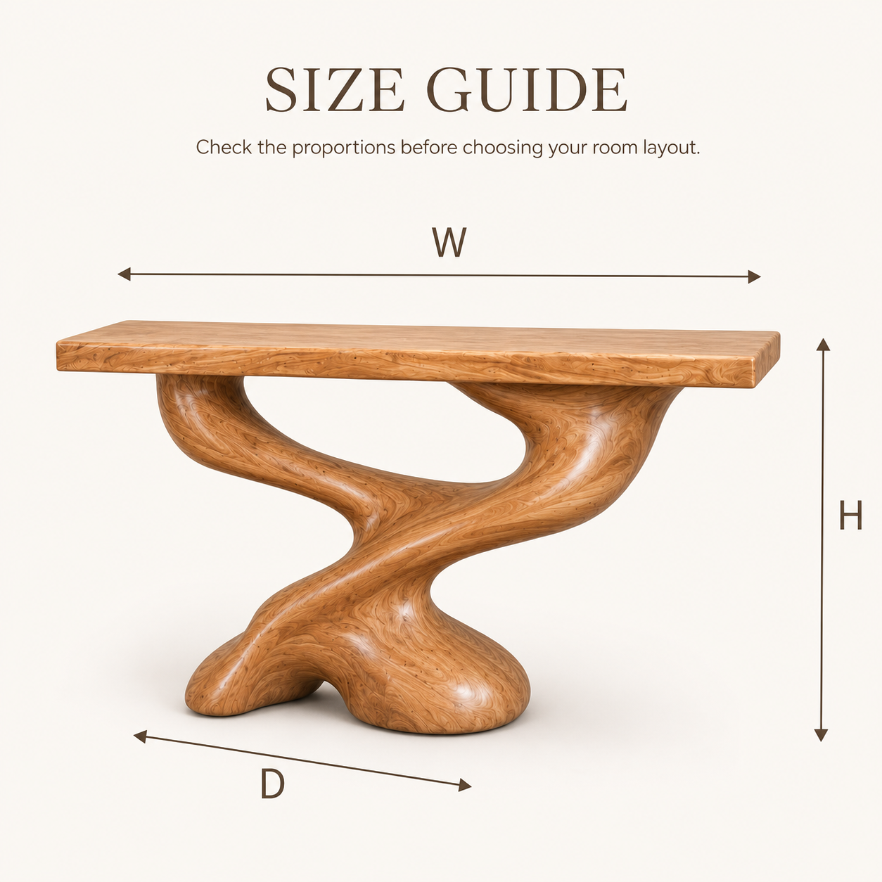 Caldera Organic Hall Console Table - Design 615 - product image 08