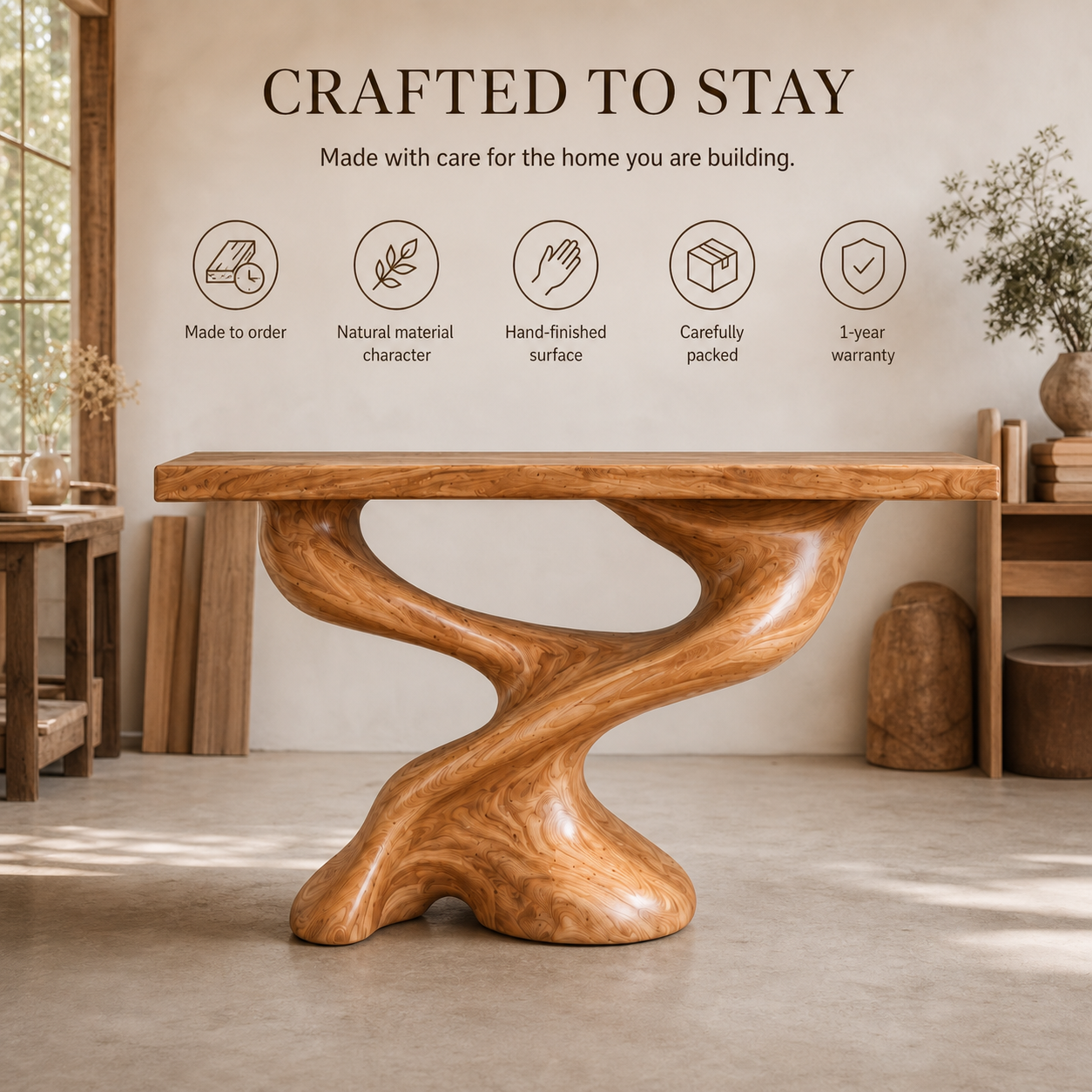 Caldera Organic Hall Console Table - Design 615 - product image 09