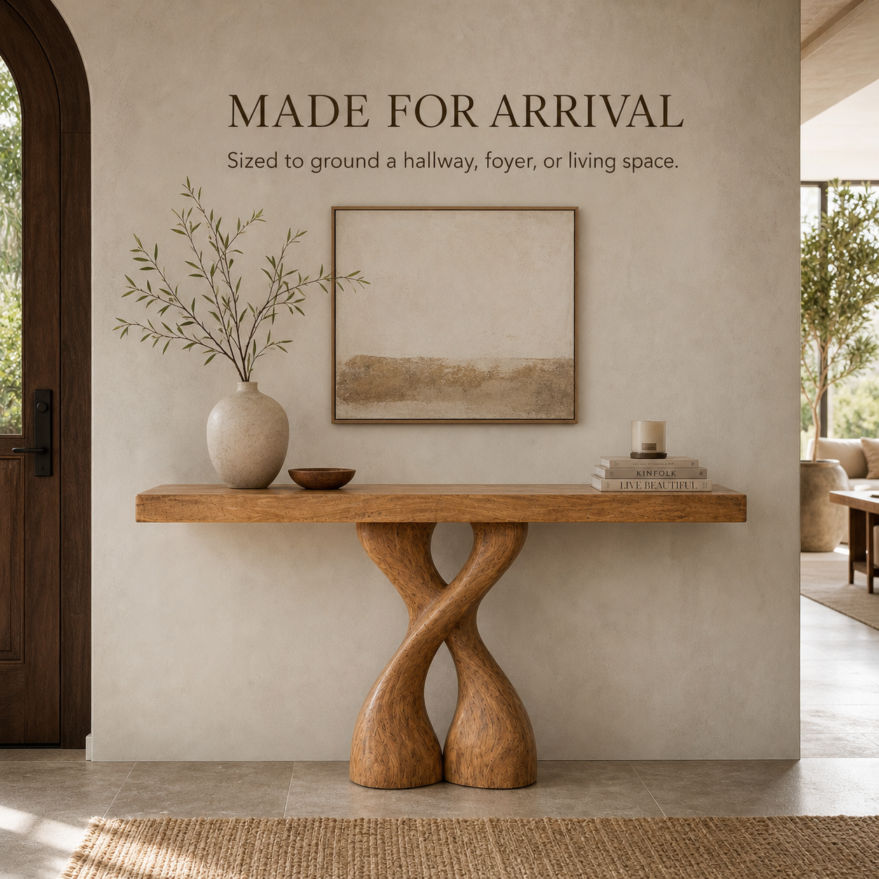 Soren Rounded Wood Console Table - Design 616 - product image 04