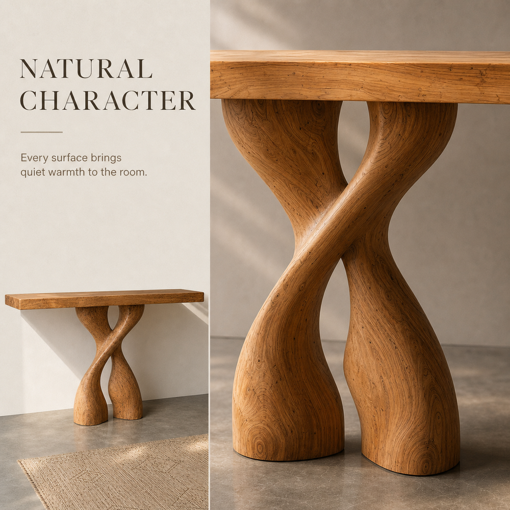Soren Rounded Wood Console Table - Design 616 - product image 05