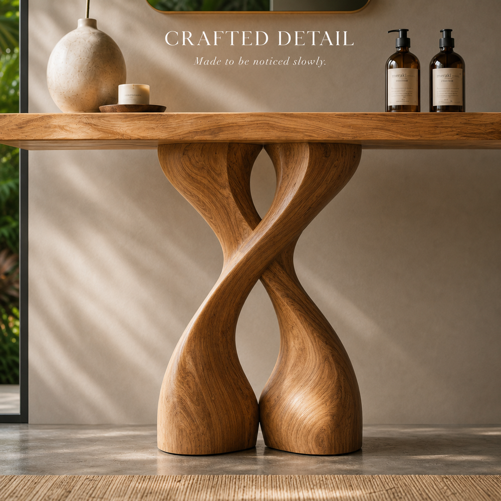 Soren Rounded Wood Console Table - Design 616 - product image 06