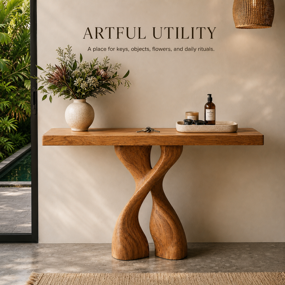 Soren Rounded Wood Console Table - Design 616 - product image 07