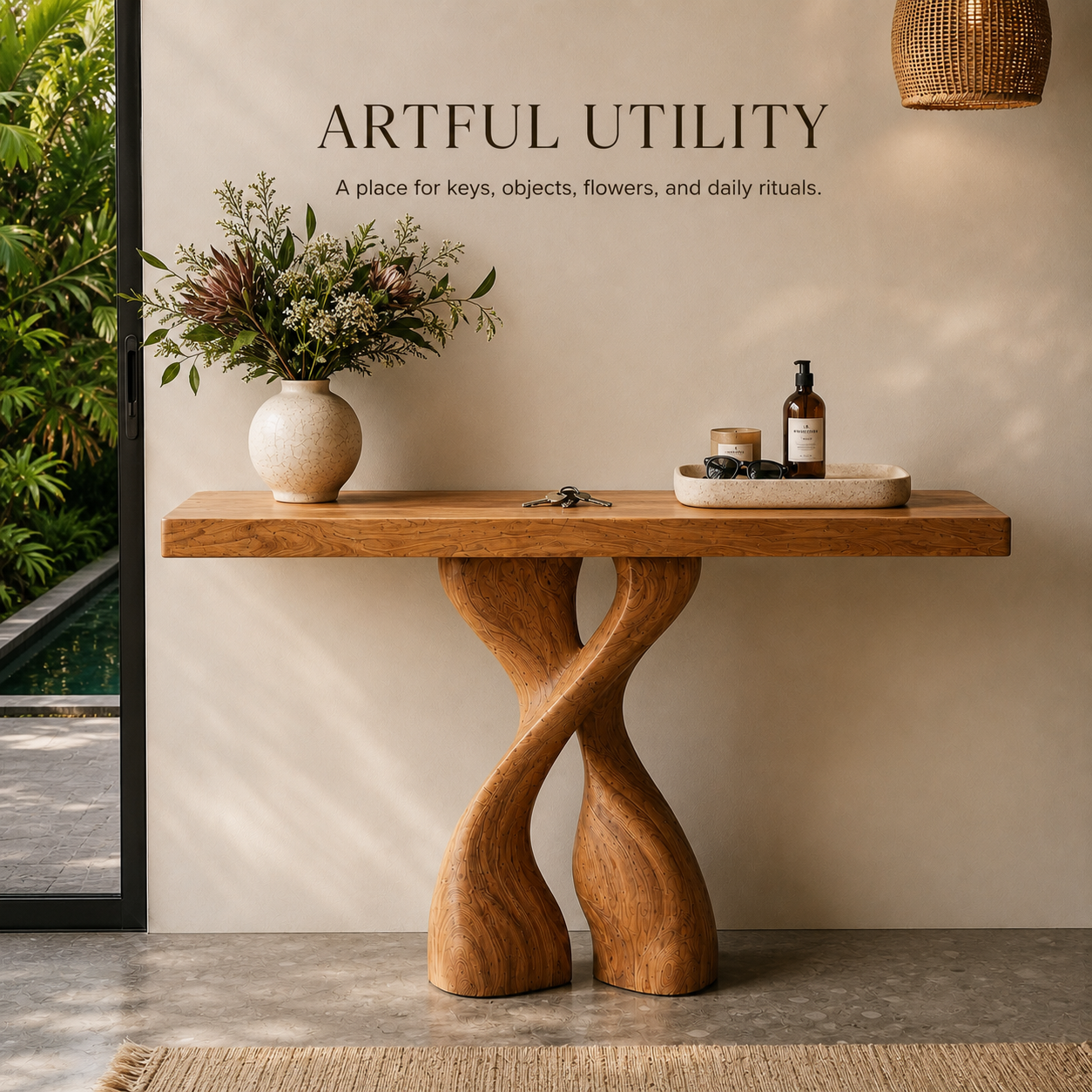 Soren Rounded Wood Console Table - Design 616 - product image 07