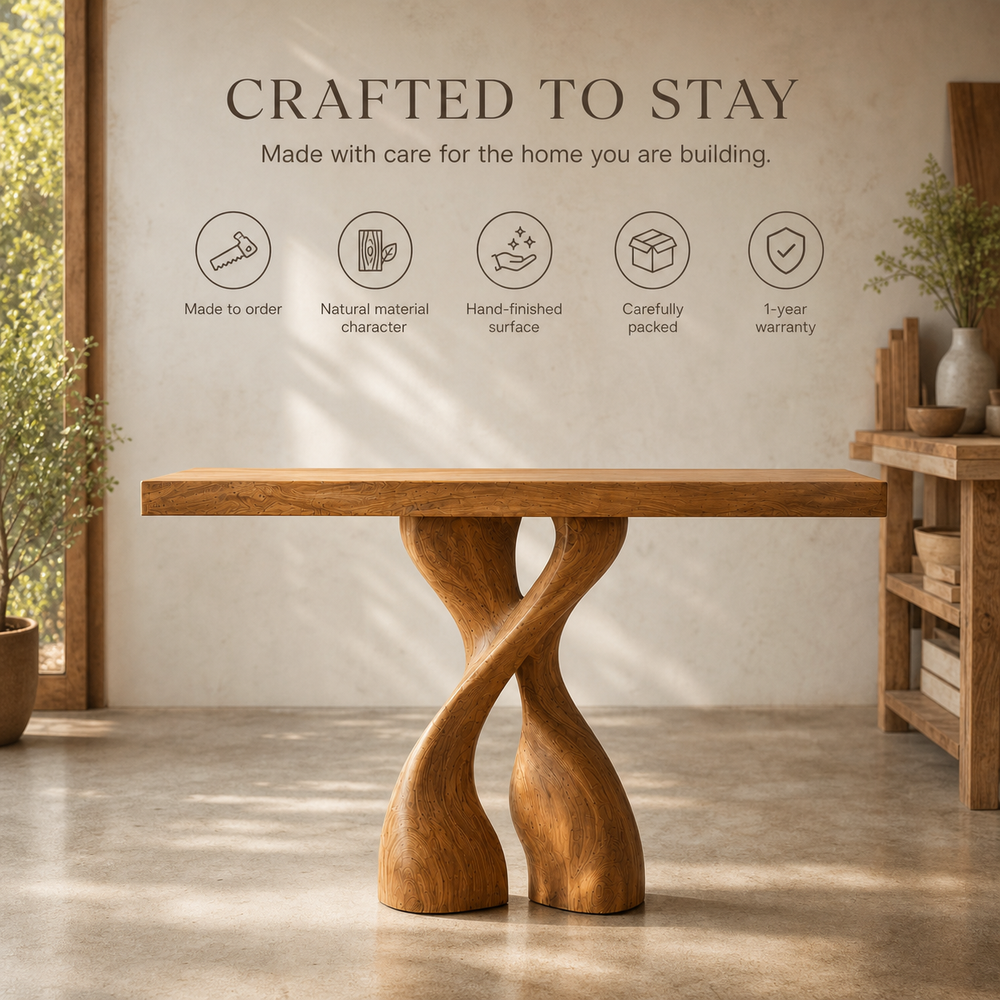Soren Rounded Wood Console Table - Design 616 - product image 09
