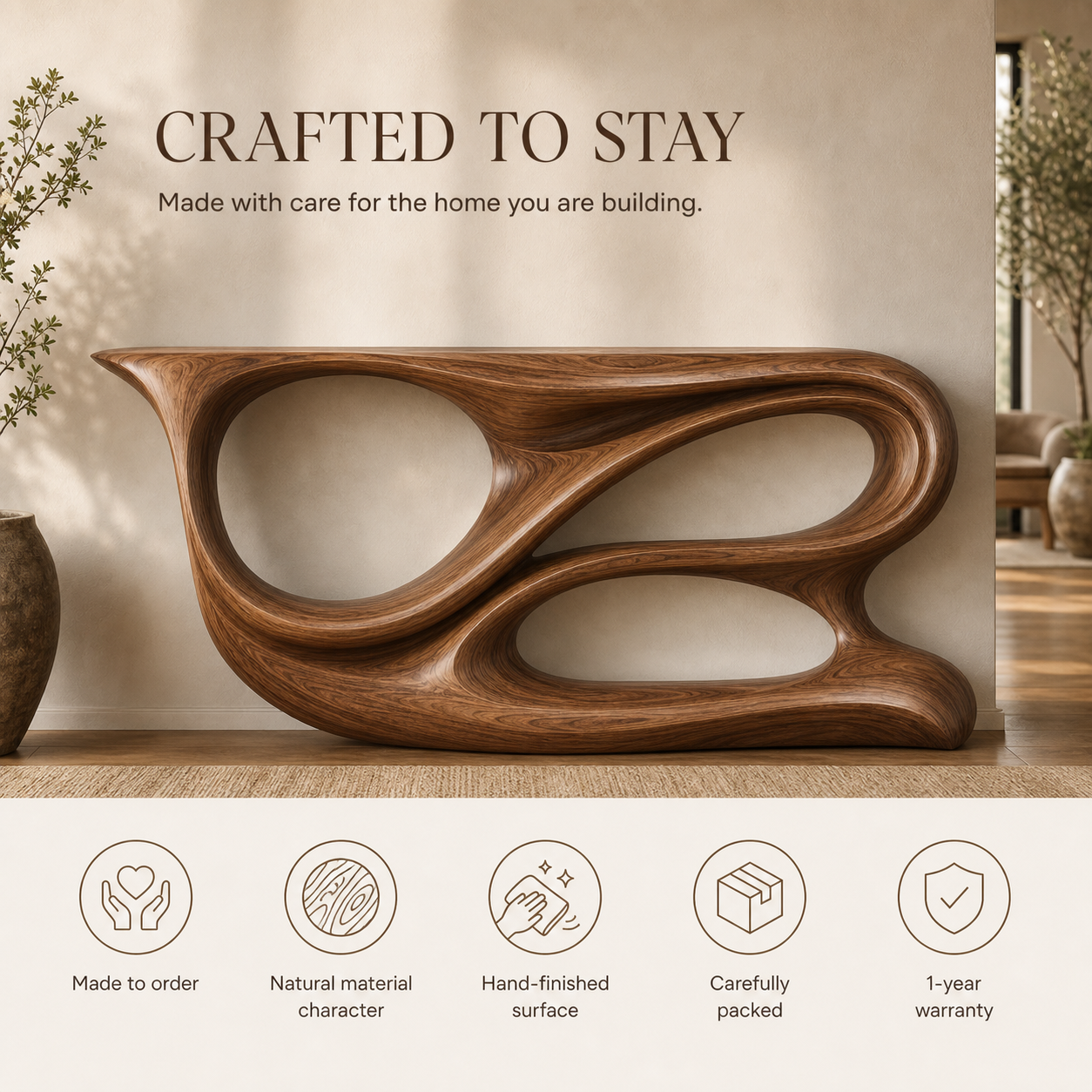 Rowan Hollow Form Console Table - Design 621 - product image 09