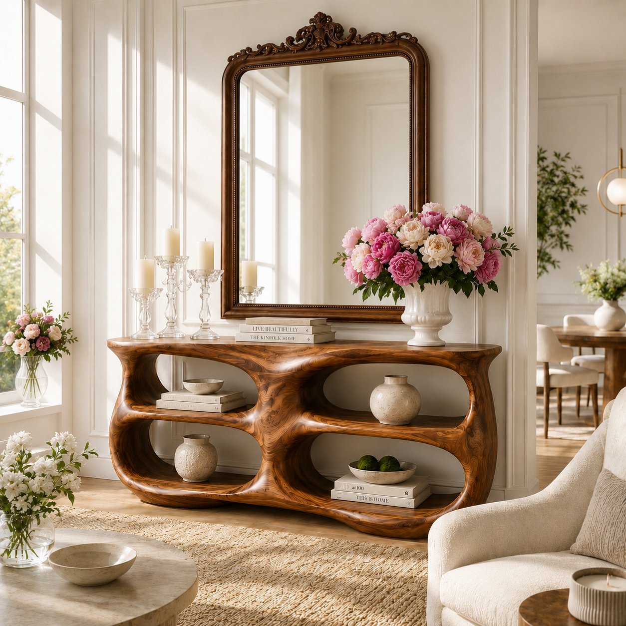 Brielle Sculpted Hall Console Table - Design 622 - main view
