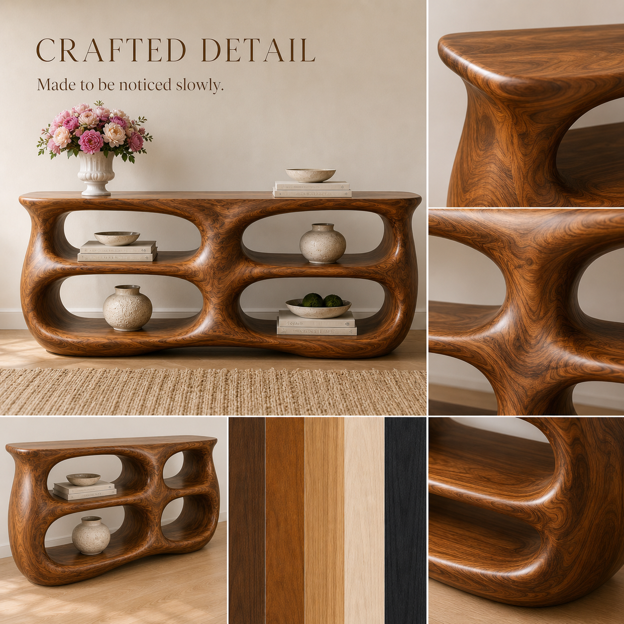 Brielle Sculpted Hall Console Table - Design 622 - product image 06