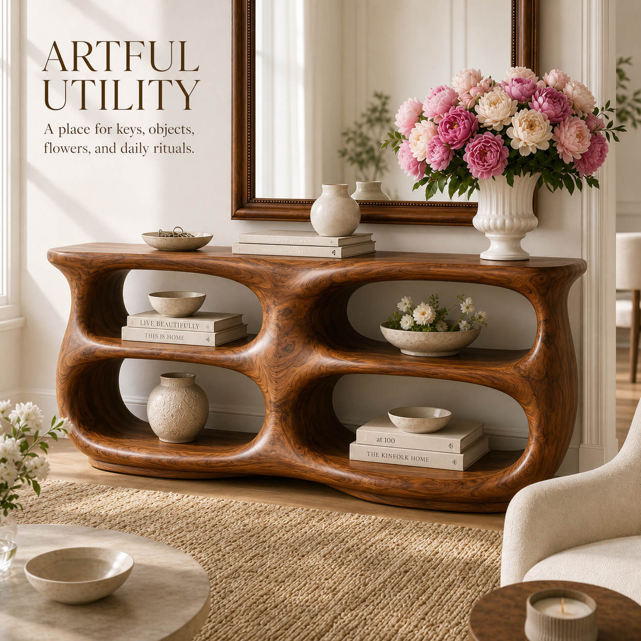 Brielle Sculpted Hall Console Table - Design 622 - product image 07