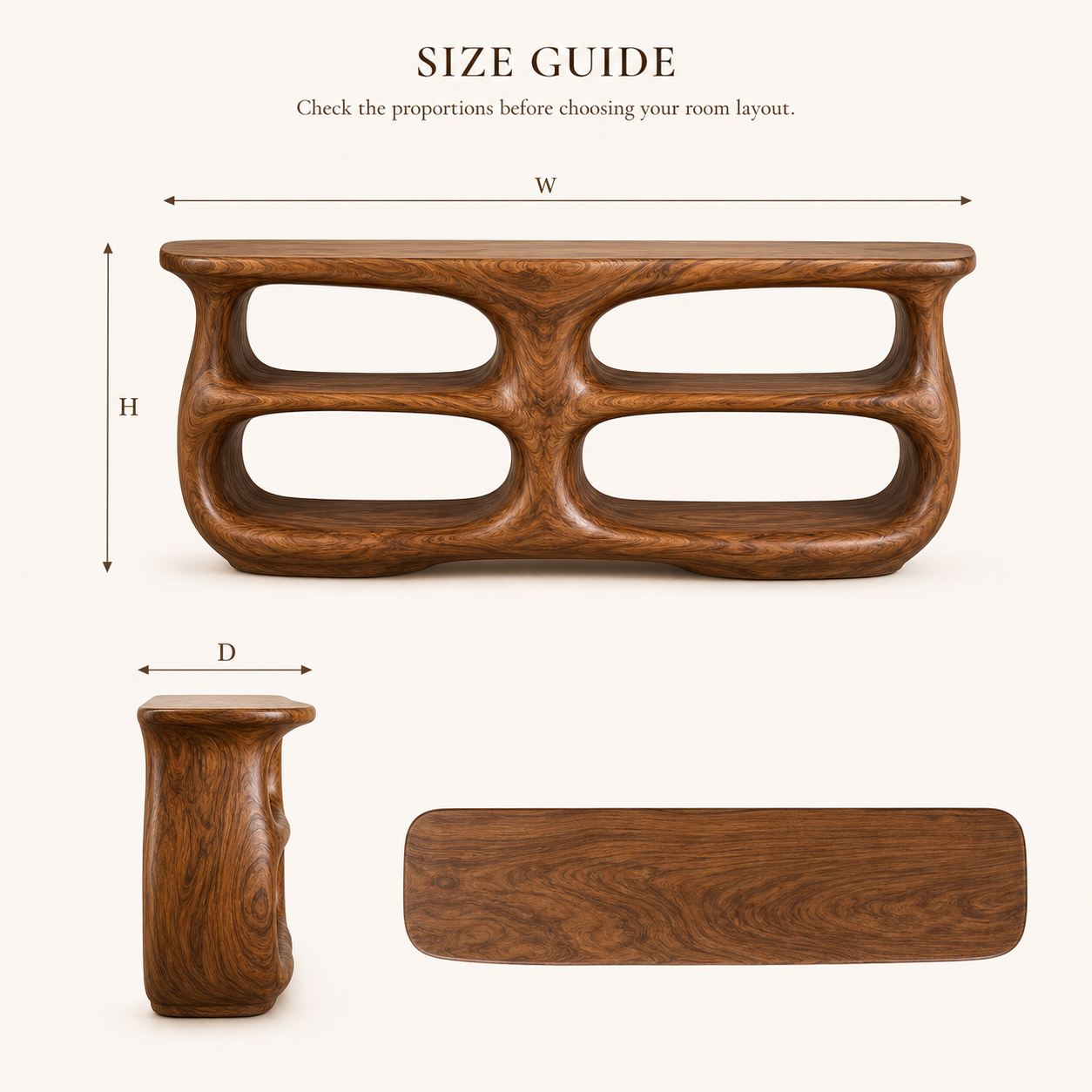 Brielle Sculpted Hall Console Table - Design 622 - product image 08