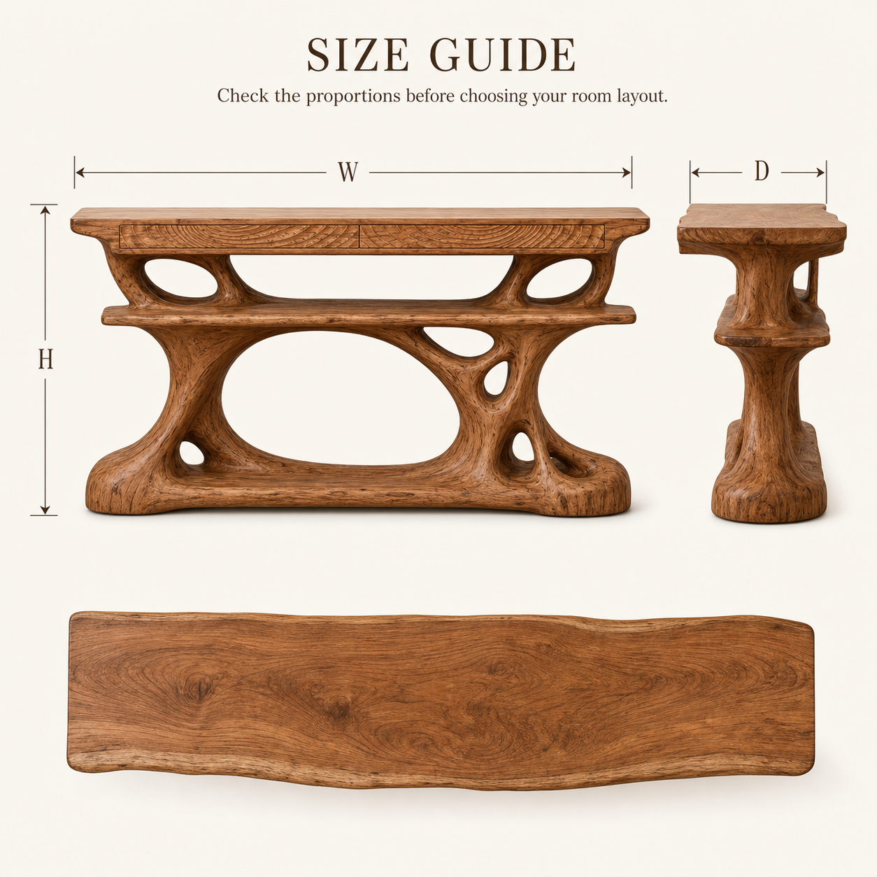 Orin Organic Modern Console Table - Design 623 - product image 08