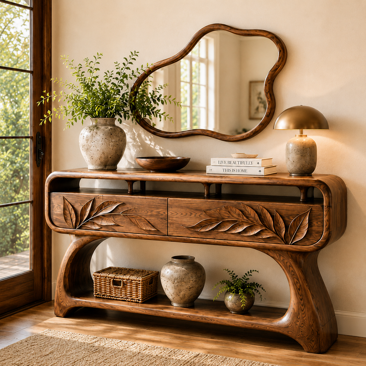 Selene Rounded Foyer Console Table - Design 624 - main view