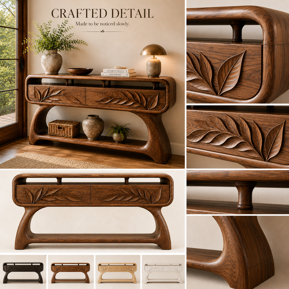 Selene Rounded Foyer Console Table - Design 624 - product image 06