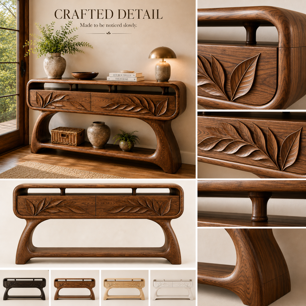 Selene Rounded Foyer Console Table - Design 624 - product image 06