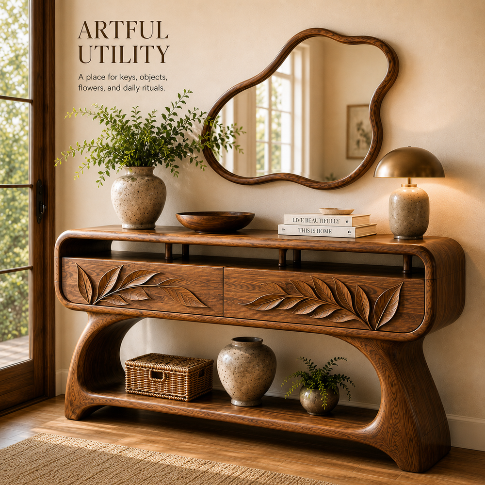 Selene Rounded Foyer Console Table - Design 624 - product image 07
