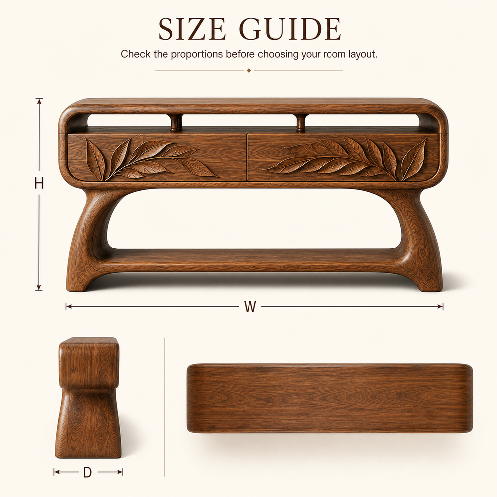 Selene Rounded Foyer Console Table - Design 624 - product image 08