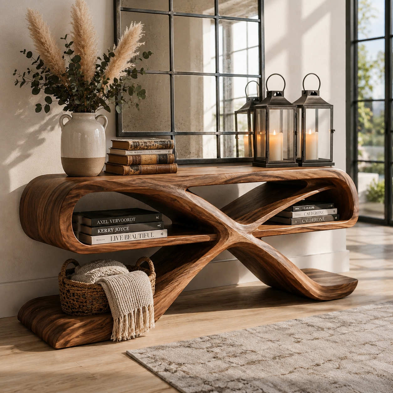 Vale Sculptural Entry Console Table - Design 628 - main view