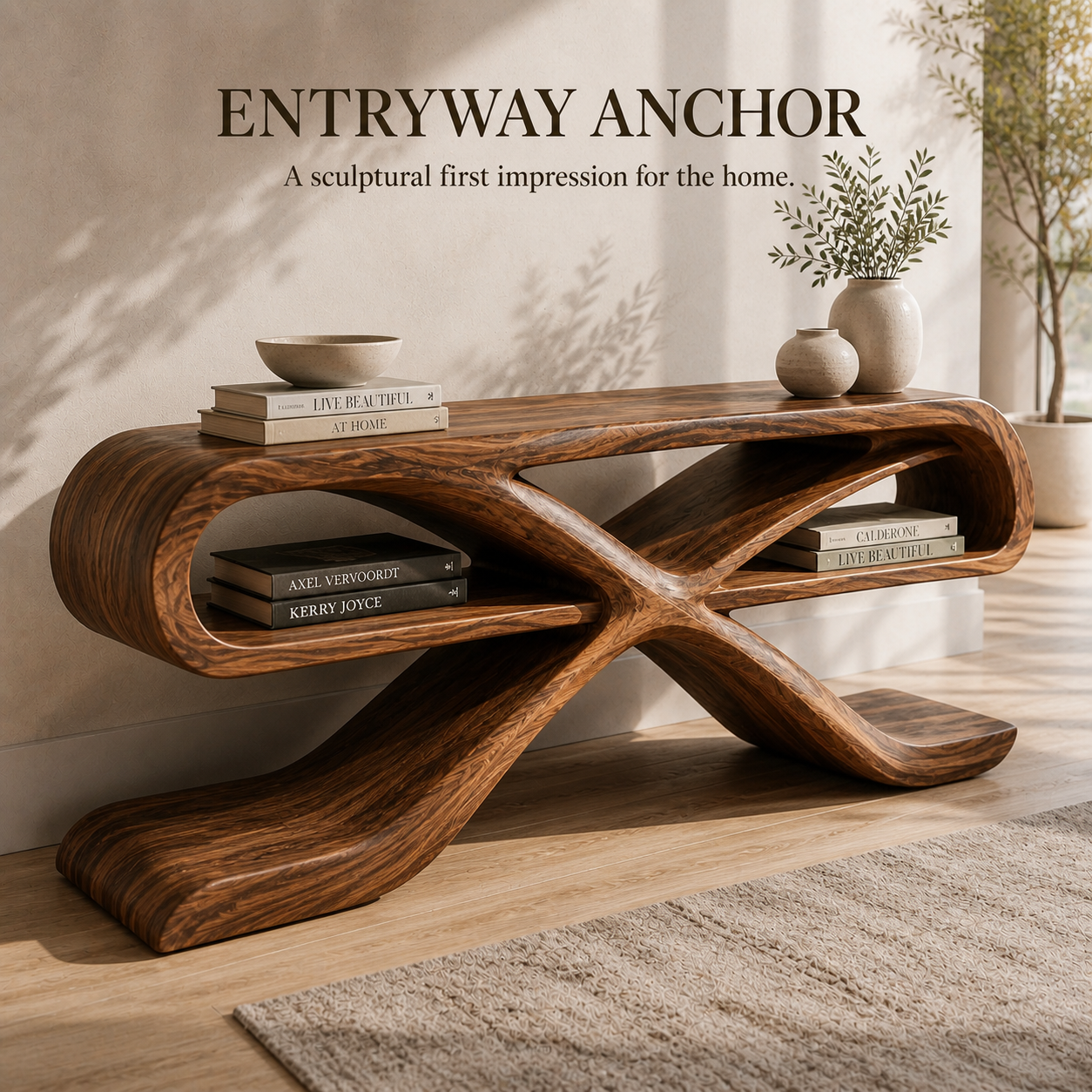 Vale Sculptural Entry Console Table - Design 628 - product image 02