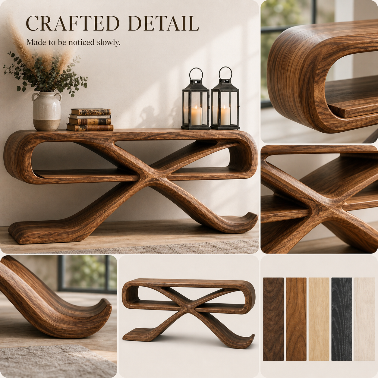 Vale Sculptural Entry Console Table - Design 628 - product image 06